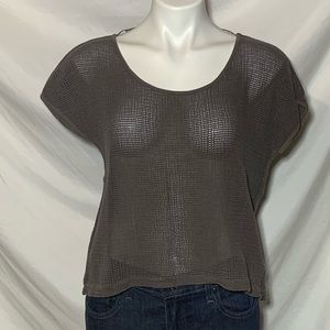 Urban‎ Outfitters Ecote Knit Crop Top, Dk. Gray, Sm
